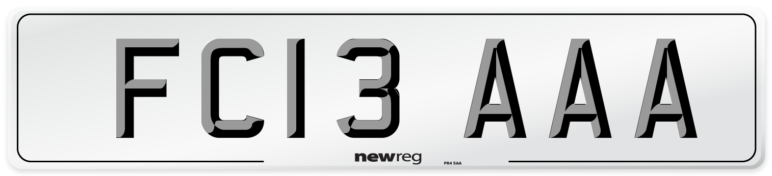 FC13 AAA Number Plate from New Reg